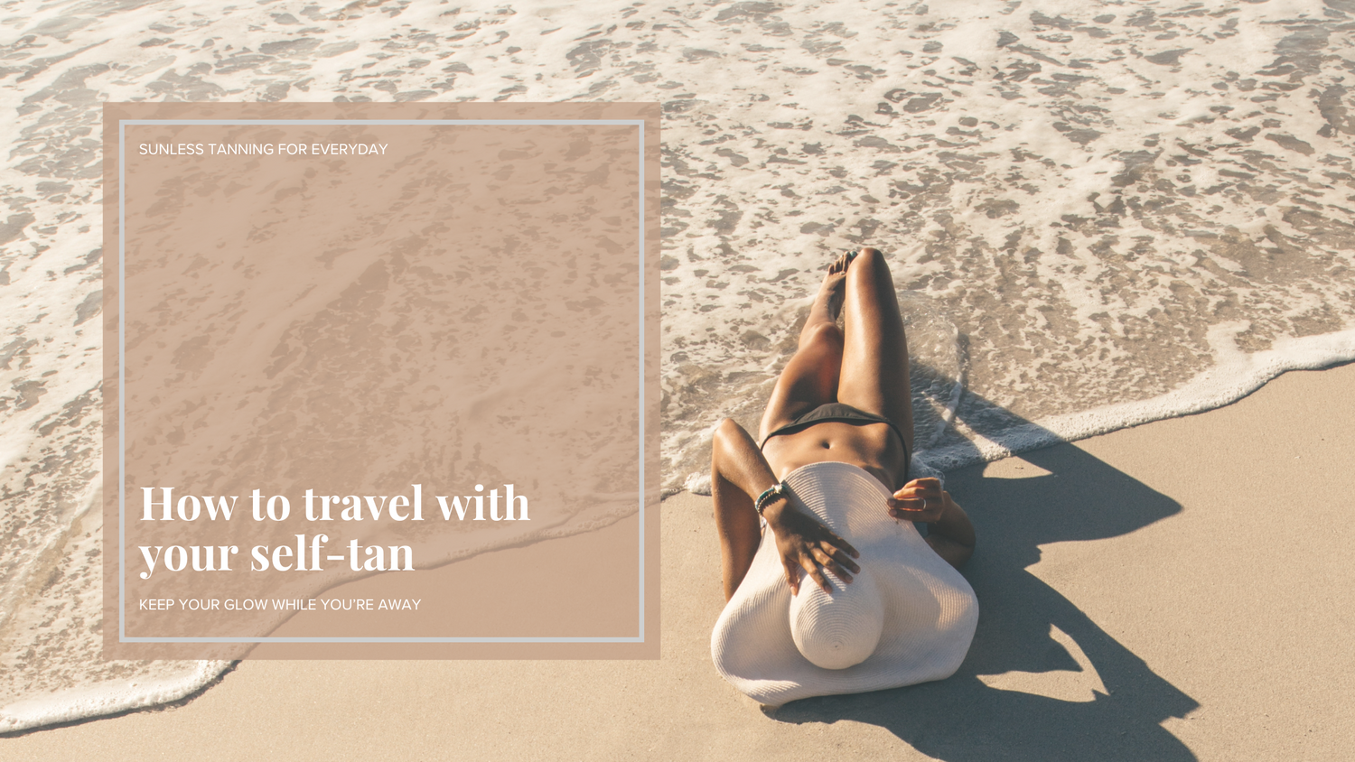 woman on beach with a great summerbrons. Tan