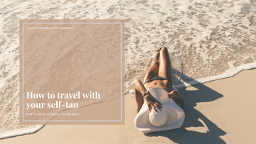 woman on beach with a great summerbrons. Tan